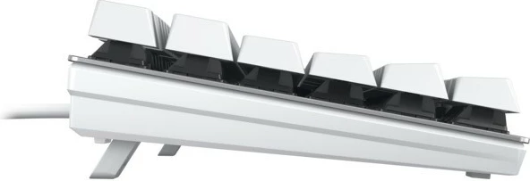 Mekančna tipkovnica Cherry KC 200 MX, polna velikost, ožičena, USB, QWERTZ, srebrna, bela