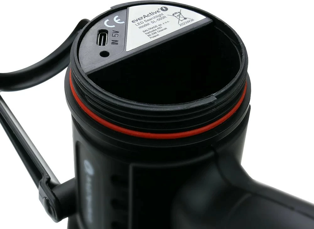 Močna ročna svetilka, everActive SL-500R, LED, 500 lumnov, IP67, črna