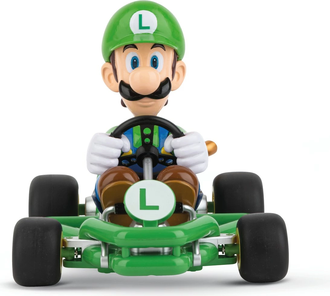 Igračevo dirkalno vozilo z daljinskim upravljalnikom Luigi (Mario Kart), Carrera RC, 2.4 GHz, 320 mAh, zelen
