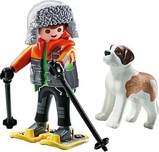 Komplet igrač s deskarjem na snegu in bernardinskim psom, 8 delov - Playmobil My Life 71741