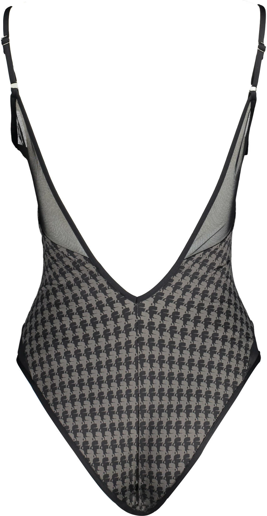 Enodelne kopalke KARL LAGERFELD BEACHWEAR, ženske, črne