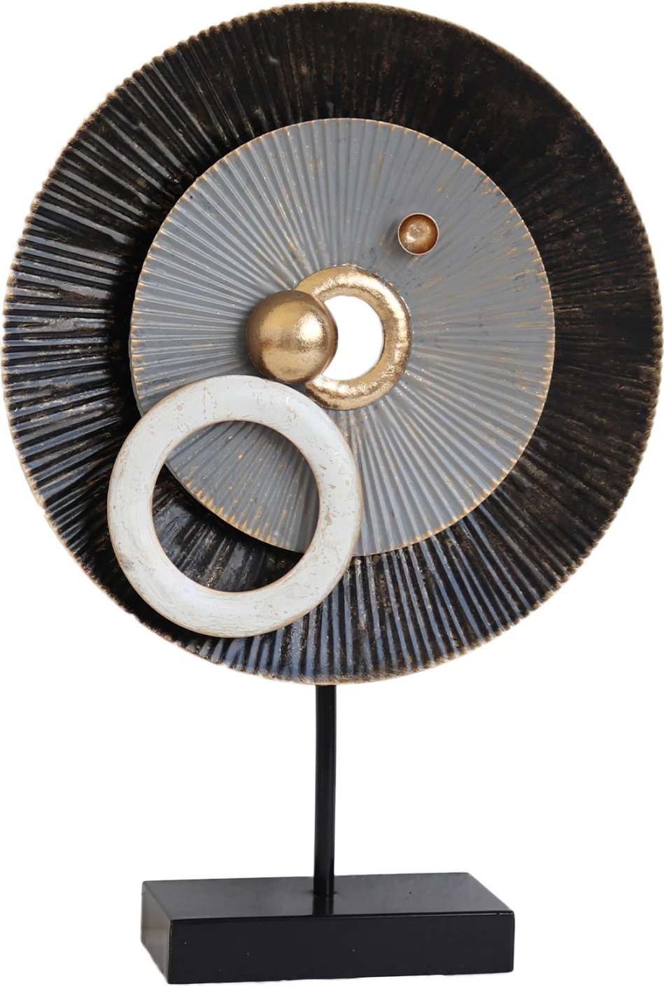 Kovinska namizna dekoracija FH7176 črno zlata 33x8x47 cm