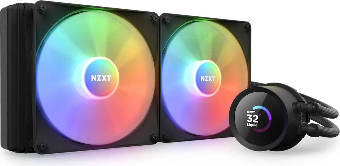 Vodeno hlajenje za CPU NZXT Kraken 280 RGB, RL-KR280-B1, radiator 280 mm, 2x140 mm RGB, črn