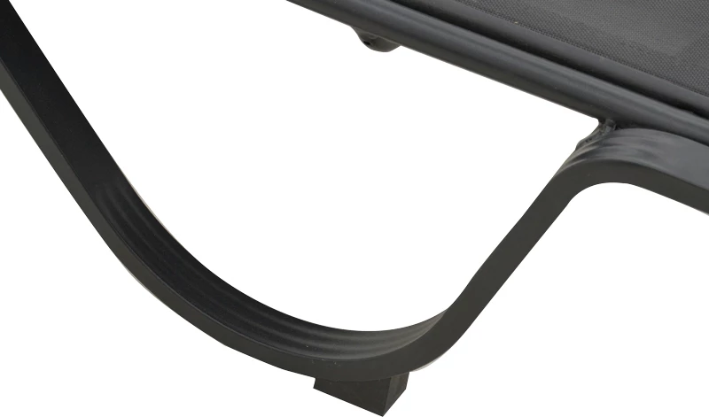 Ležalnik z nasloni za roke, alumin in tekstilen, temno siva, 200x62x35