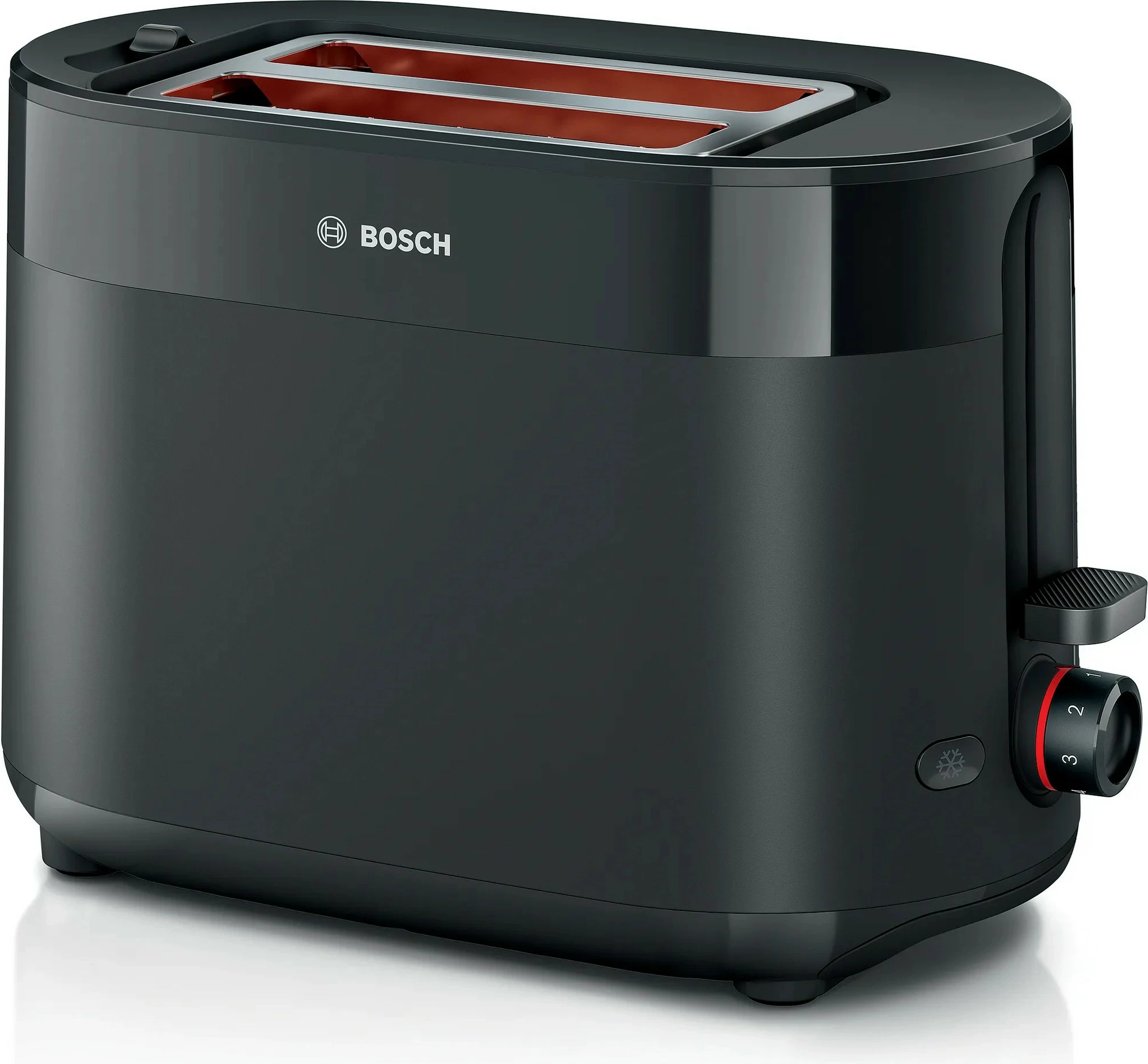 Tost za kruh, 2 rezini, 950 W, črn, Bosch TAT2M123