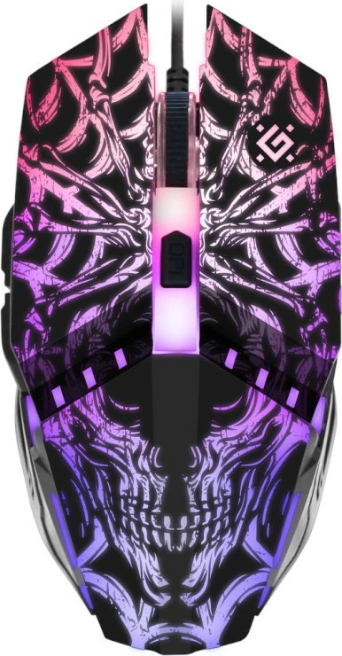 Igralna miška Defender PROTOTYPE GM-670L, 2400 DPI, z osvetlitvijo, črna