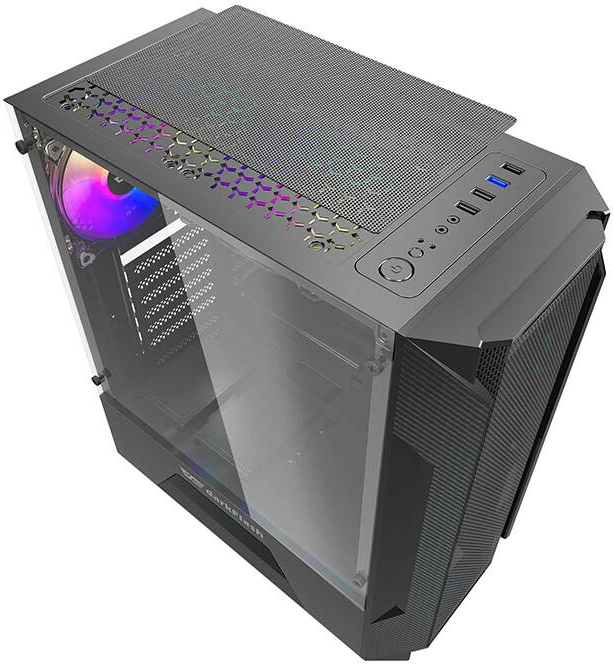 Računalniško ohišje, Mid Tower, ATX/M-ATX/ITX, kaljeno steklo, črno - Darkflash LEO
