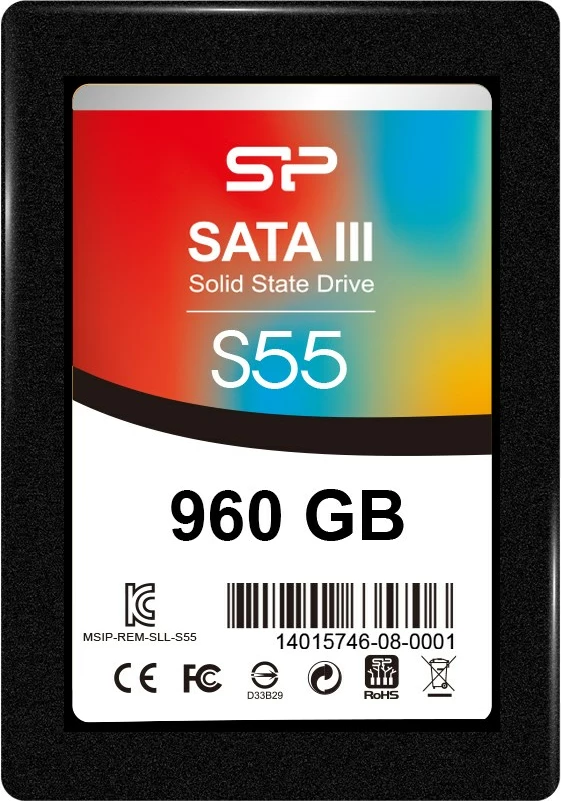 SSD Silicon Power Slim S55, 960 GB, 2,5" , SATA III, črn