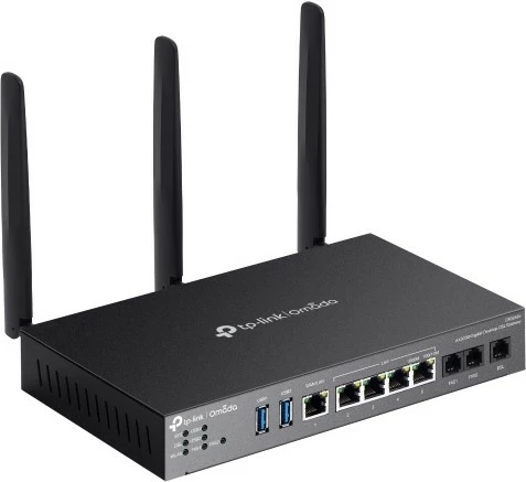 Napreden ruter TP-Link Omada DR3650v AX3000, 4 Gigabit vmesniki, 3 antene, črn