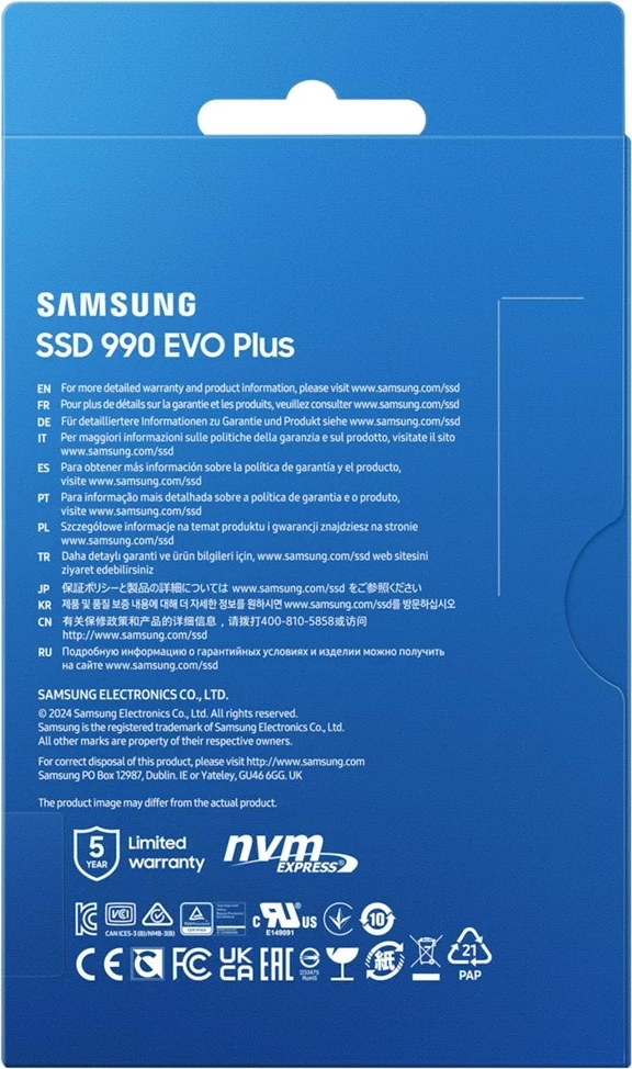SSD 1 TB M.2 PCIe 4.0, črn Samsung 990 EVO Plus