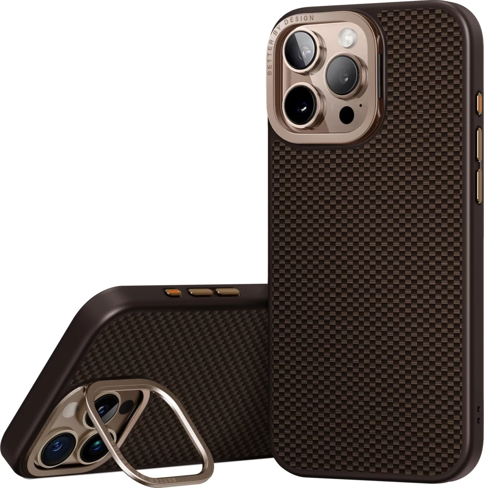 Zaščitni ovitek z držalom za kamero UNIQ Keva Max Magclick za iPhone 16 Pro Max, rjav