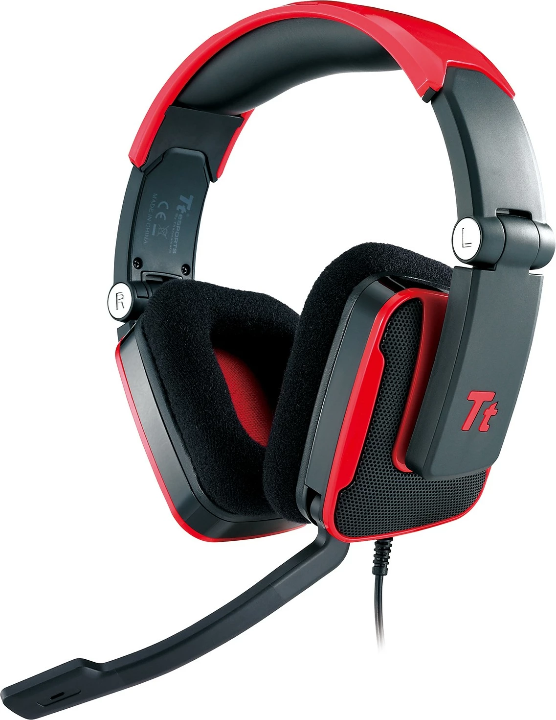 Gaming slušalke TteSPORTS SHOCK Royal Red, 3,5 mm, z mikrofonom, črno/rdeče