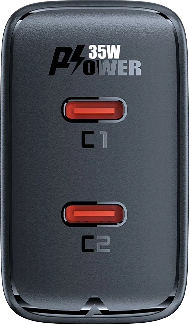 Hiter polnilec Acefast A49, 35W, 2x USB-C, črn