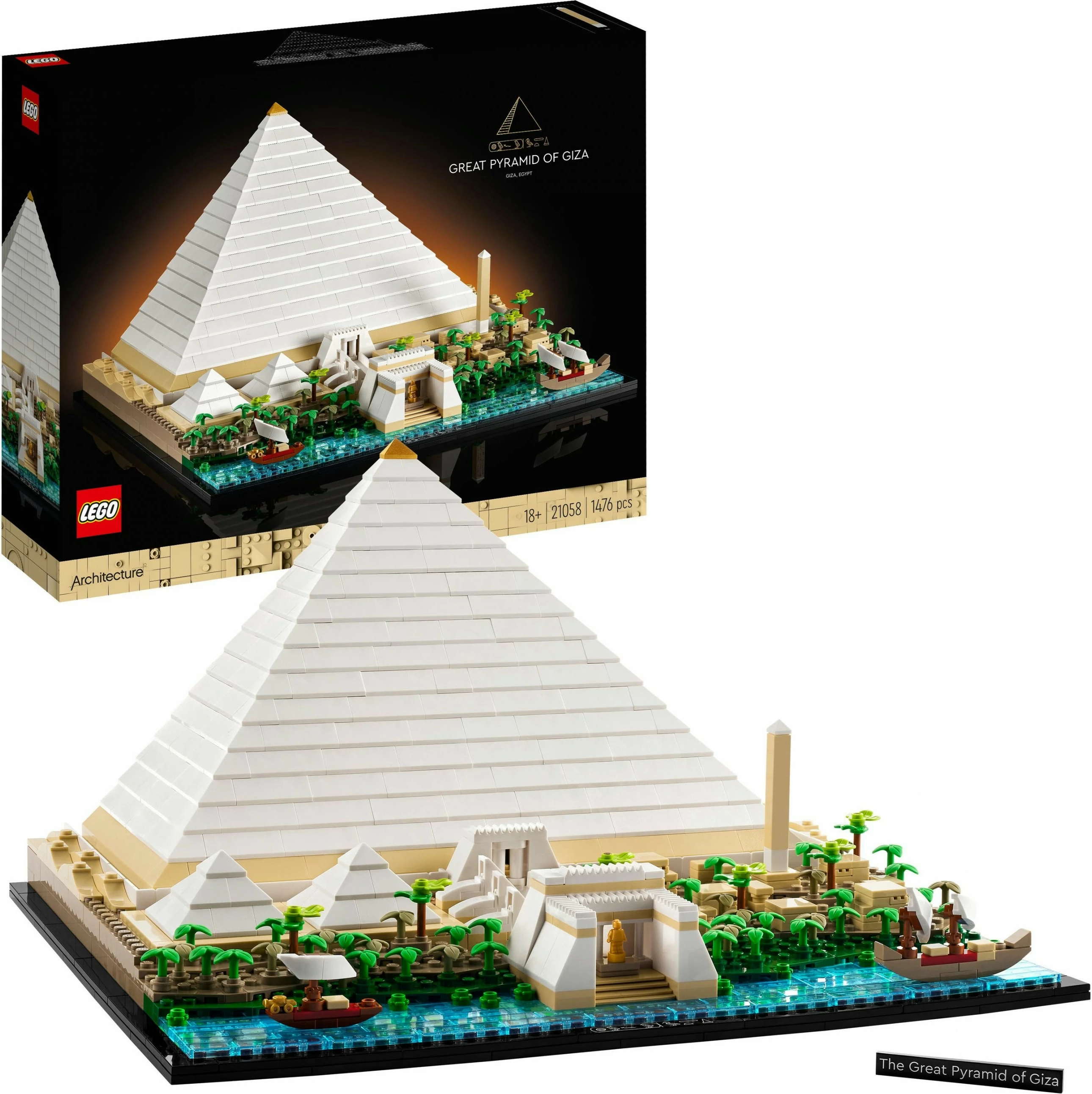 Model Piramide v Gizi, LEGO Architecture Great Pyramid of Giza, 1.476 kosov, večbarven