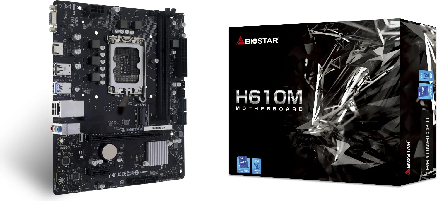 Micro ATX matična plošča Biostar H610MHC 2.0, Intel LGA 1700, DDR4