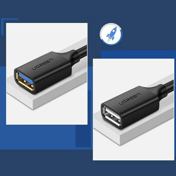 Podaljševalni USB 3.0 kabel 1 m, črn — UGREEN 10368B