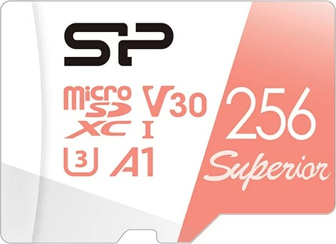 MicroSDXC kartica za pomnilnik 256 GB, rdeča, Silicon Power Superior