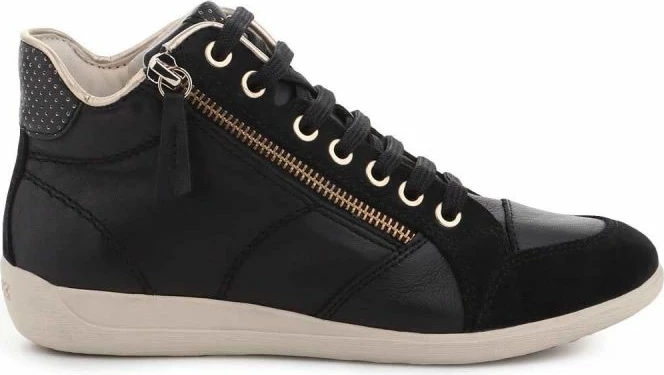 Lifestyle copati Geox D Myria, črni, ženski