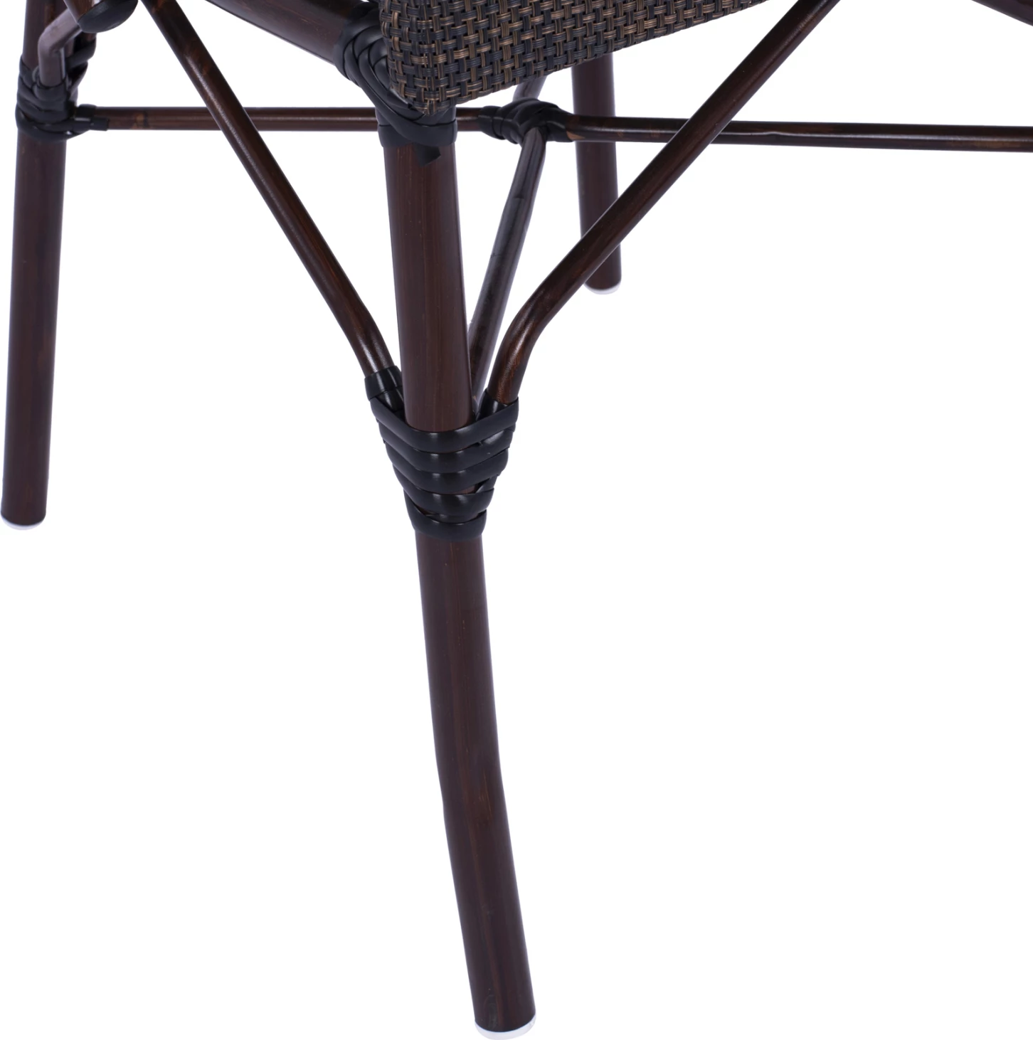 Kovinski stol videz bambusa rjave barve FH5718 54x62x89 cm