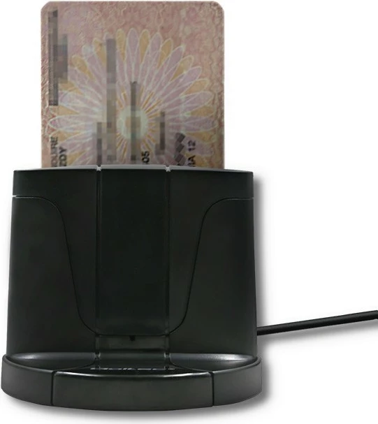 Bralnik čip kartic Qoltec SCR-0632, USB Type-C, črn