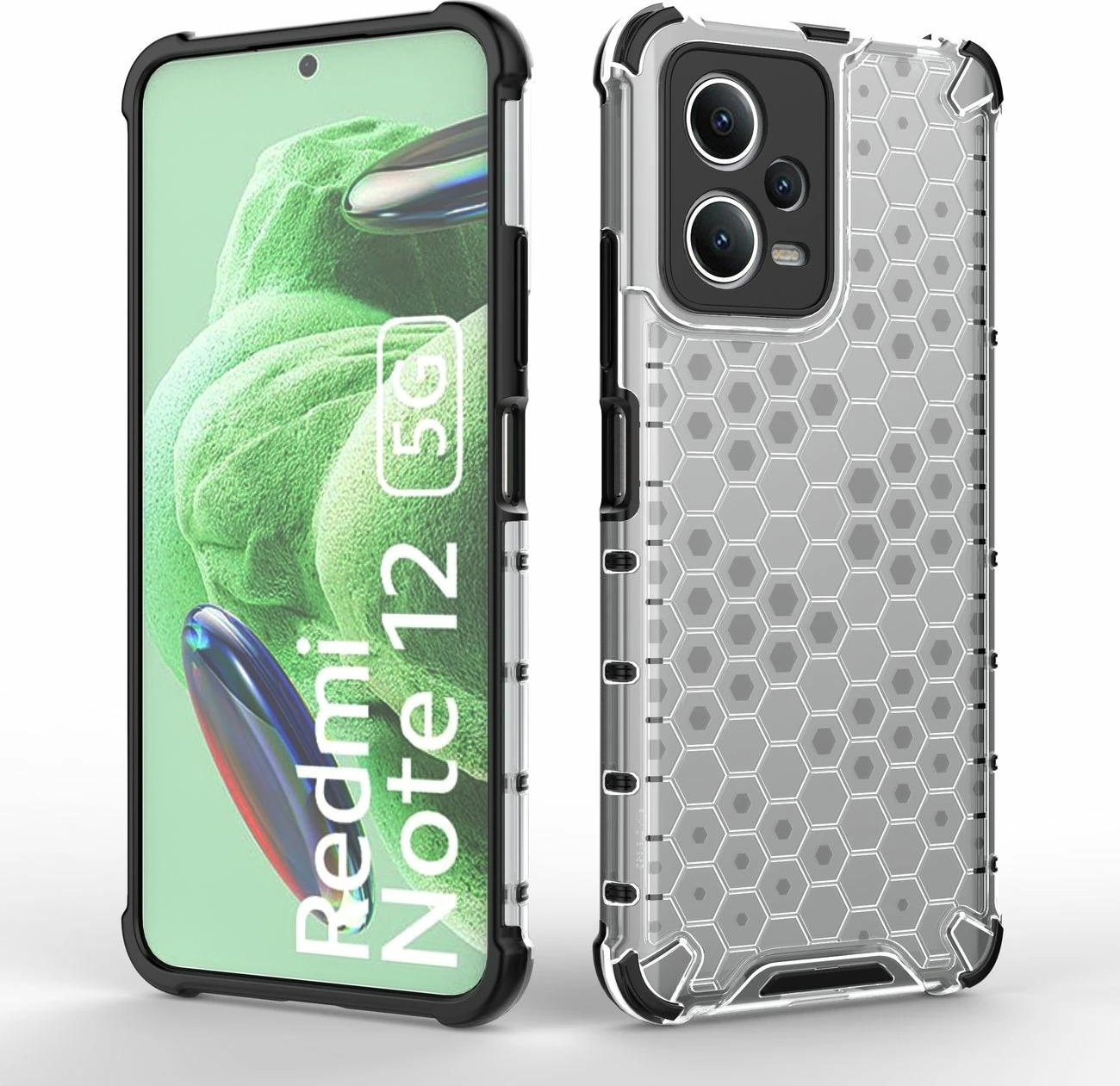 Ovitek za telefon Honeycomb Hurtel za Xiaomi Redmi Note 12 5G / Poco X5 5G, črn