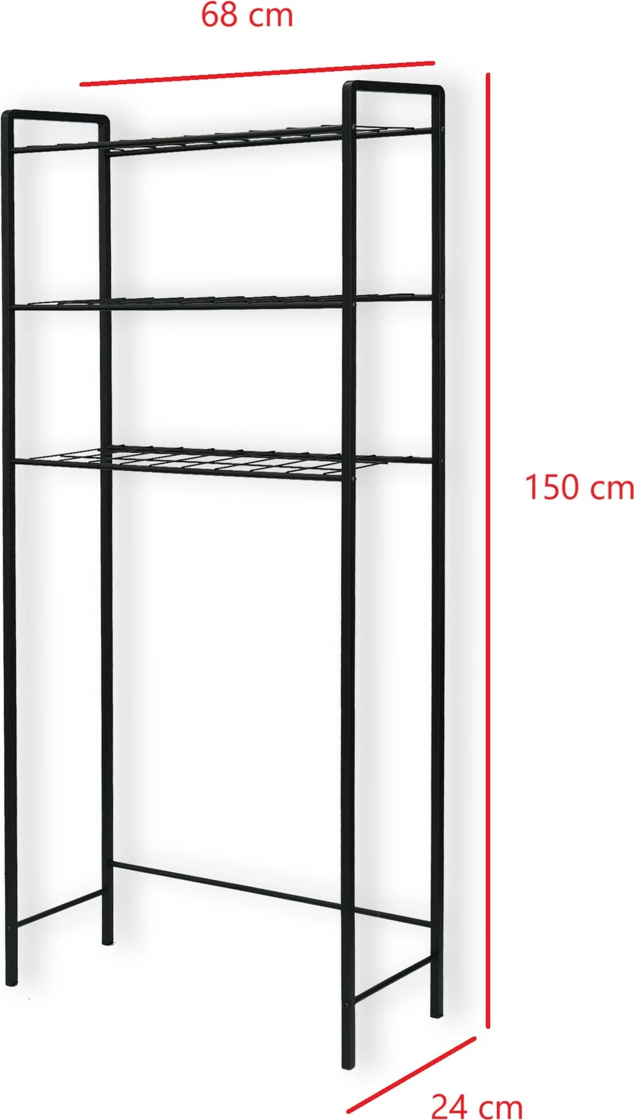 Oprema za pralnico za pralni stroj, črna, Skye Decor Nigel