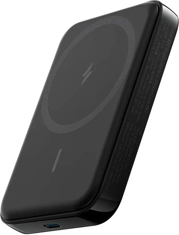 Prenosna baterija Anker 321 MagGo PowerCore 5K, črna