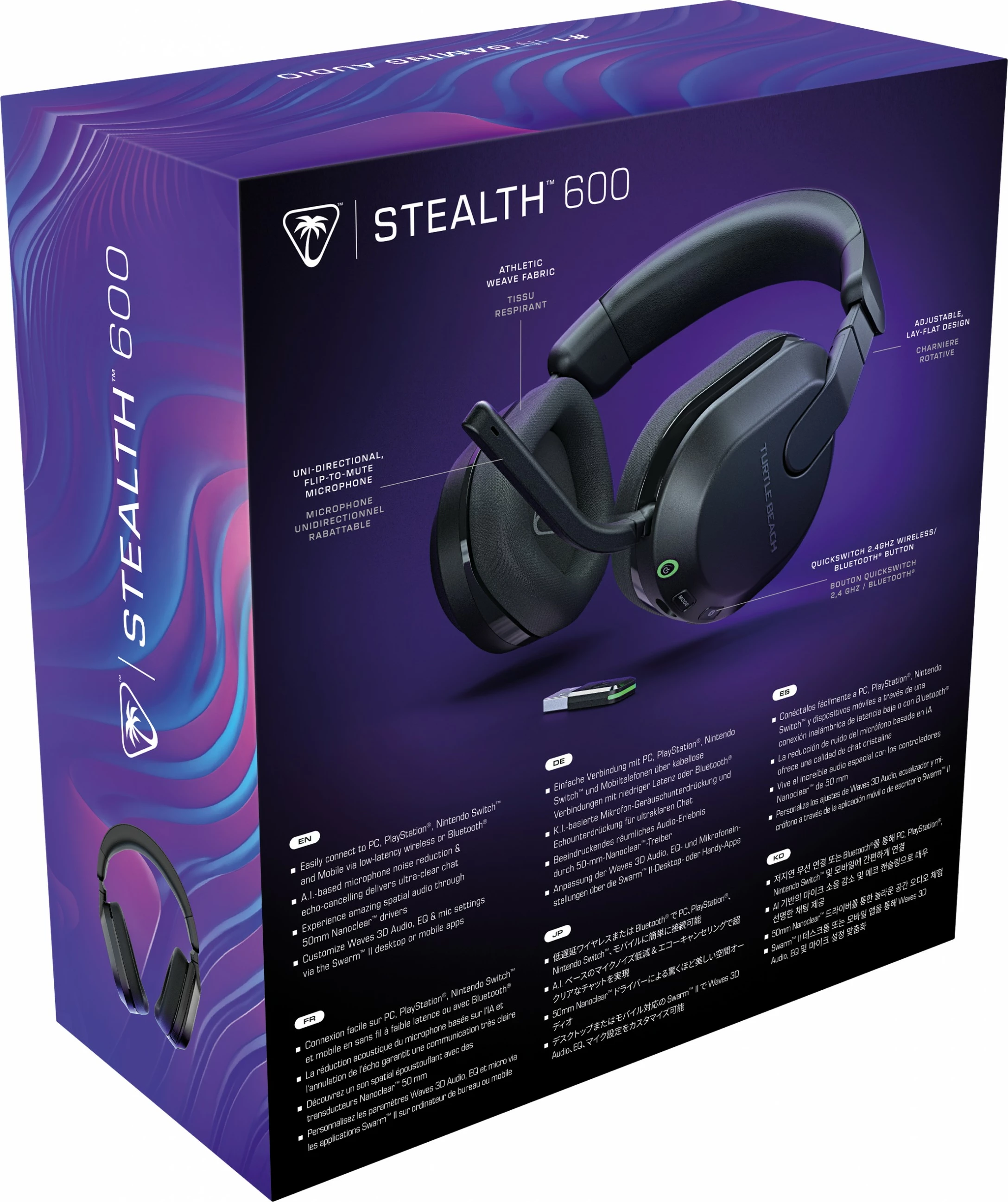 Brezžične gaming slušalke Turtle Beach Stealth 600 Gen 3, 20 - 20000 Hz, črne