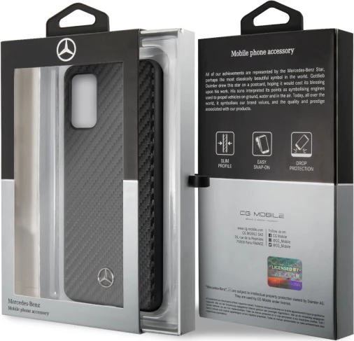 Ovitek za telefon Mercedes Dynamic za Samsung Galaxy S20+, črn