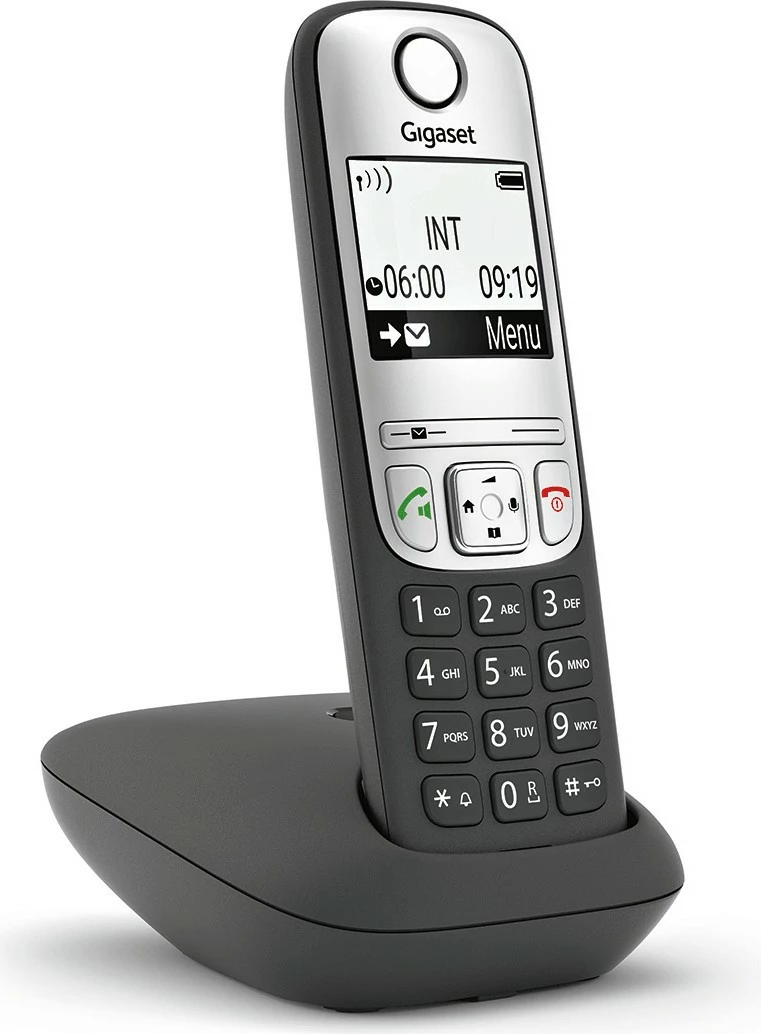 Brezžični analogni telefon Gigaset A690, zvočniški telefon, 100 stikov, Caller ID, črn