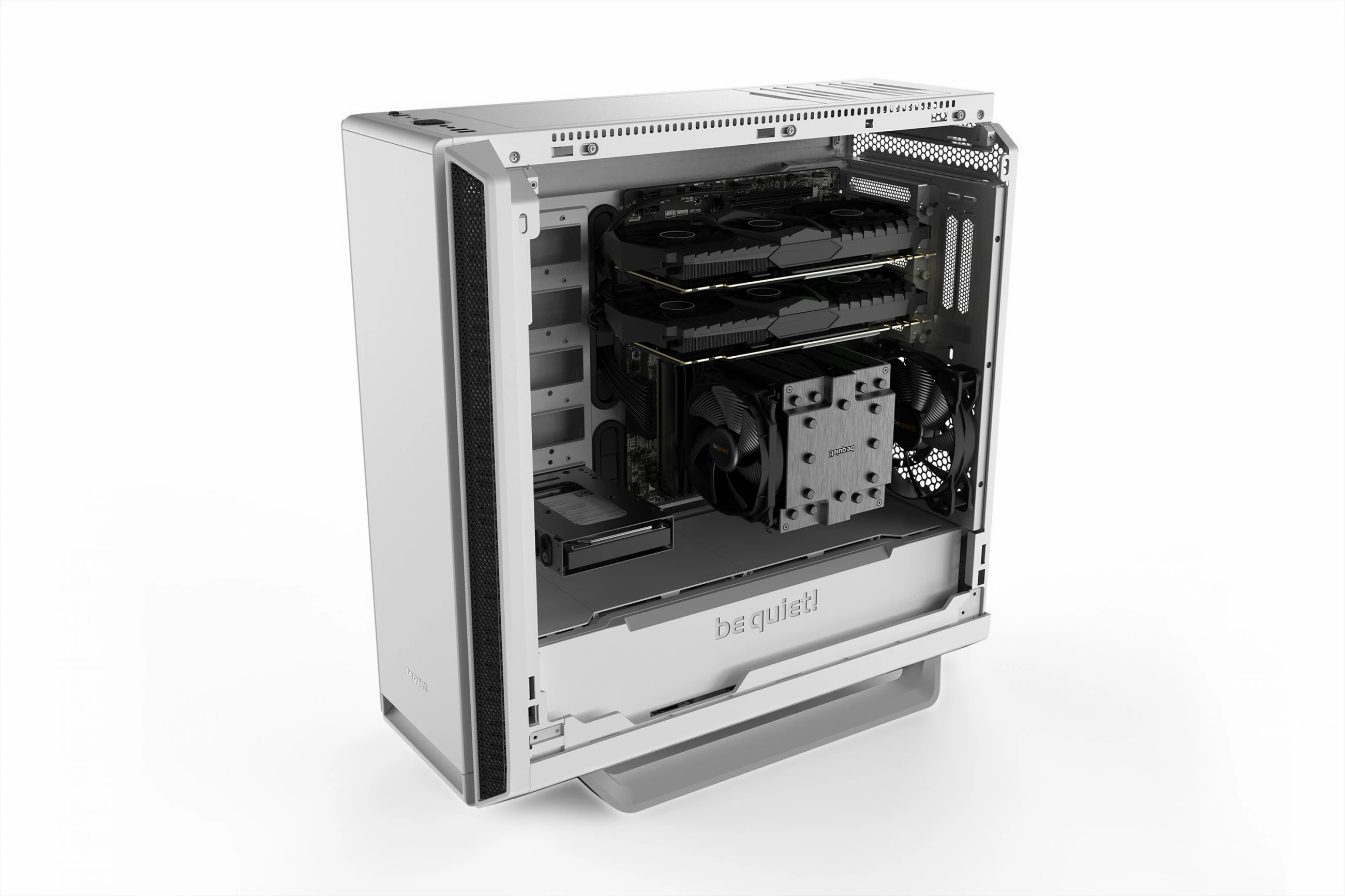 Kompaktna ohišje Silent Base 802, Be Quiet!, Midi Tower, ATX/EATX/micro ATX/Mini-ITX, belo