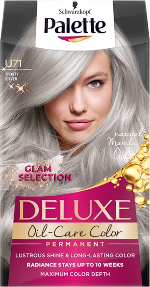 Barva za lase za ženske Palette Deluxe Oil-Care Color U71 Icy Silver