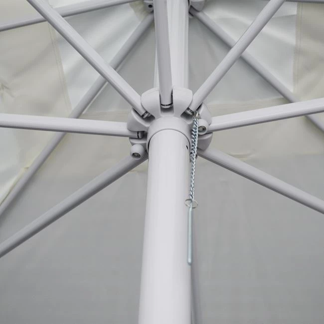 Dežnik 3x3x2,65 m. Aluminij Krem z Ročico FH6004