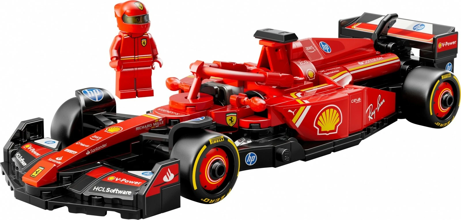 Komplet dirkalnik Ferrari SF-24 F1, LEGO Speed Champions 77242, 275 kosov, rdeč