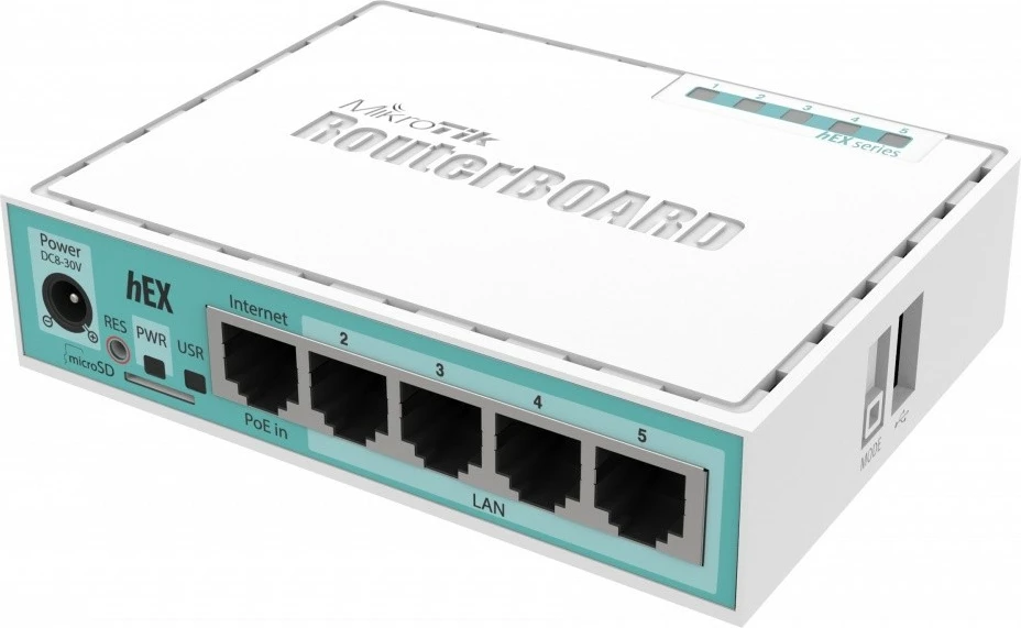 Usmerjevalnik Mikrotik RB750Gr3 hEX, 5 x Gigabit Ethernet, USB, bel