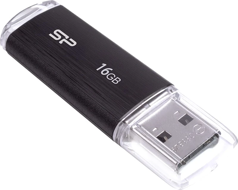 USB ključek Silicon Power, 16 GB USB Type-A 2.0, črn