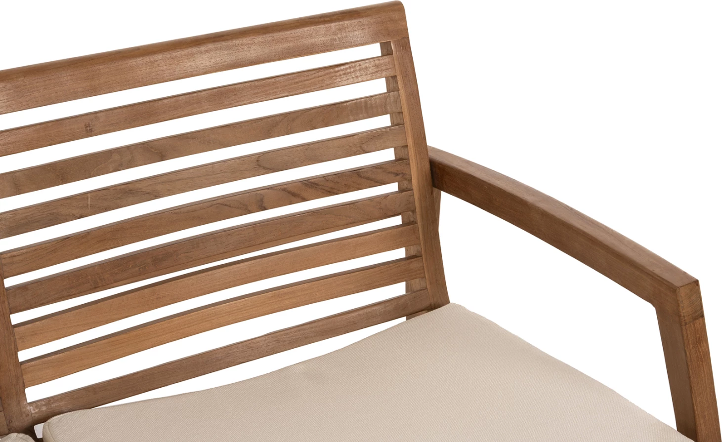 Zunanja garnitura 4 kosov DOVER FH9624 recikliran tikov les-beli blazine