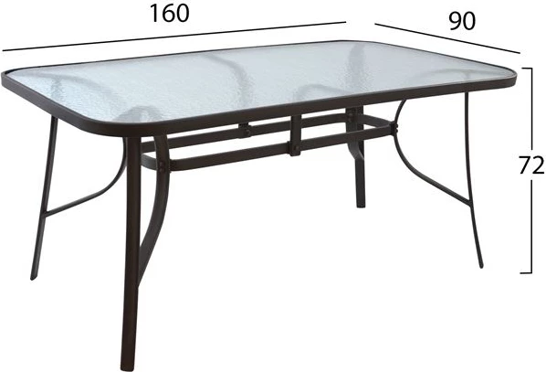 Komplet jedilne mize 7 kosov stoli z blazino in mizo 160x90 FH10571.02 rjava