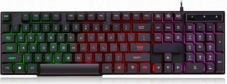 Tipkovnica z RGB osvetlitvijo, žična, USB, ART AK-49, črna