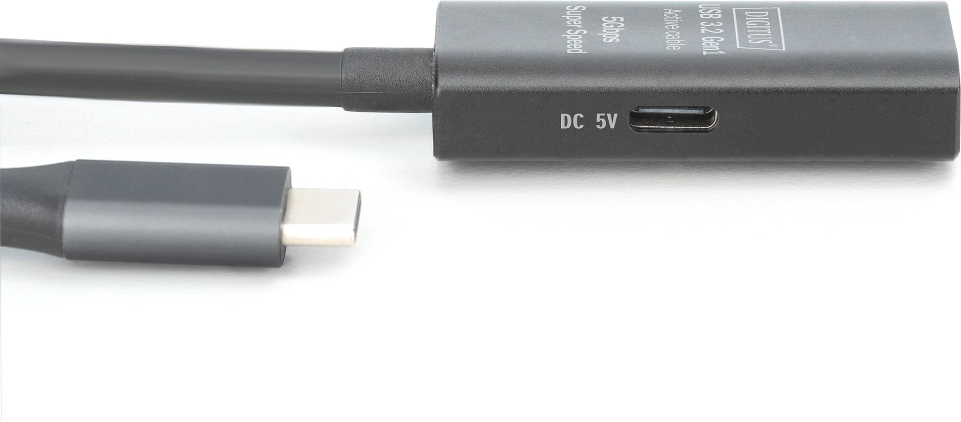 Podaljšek kabla USB-C na USB-A Digitus 5 m, črn