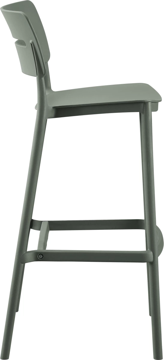 Barski stol iz polipropilena SNOD2 FH6100.05 olivno zelene barve 37,2x50x101,5H cm