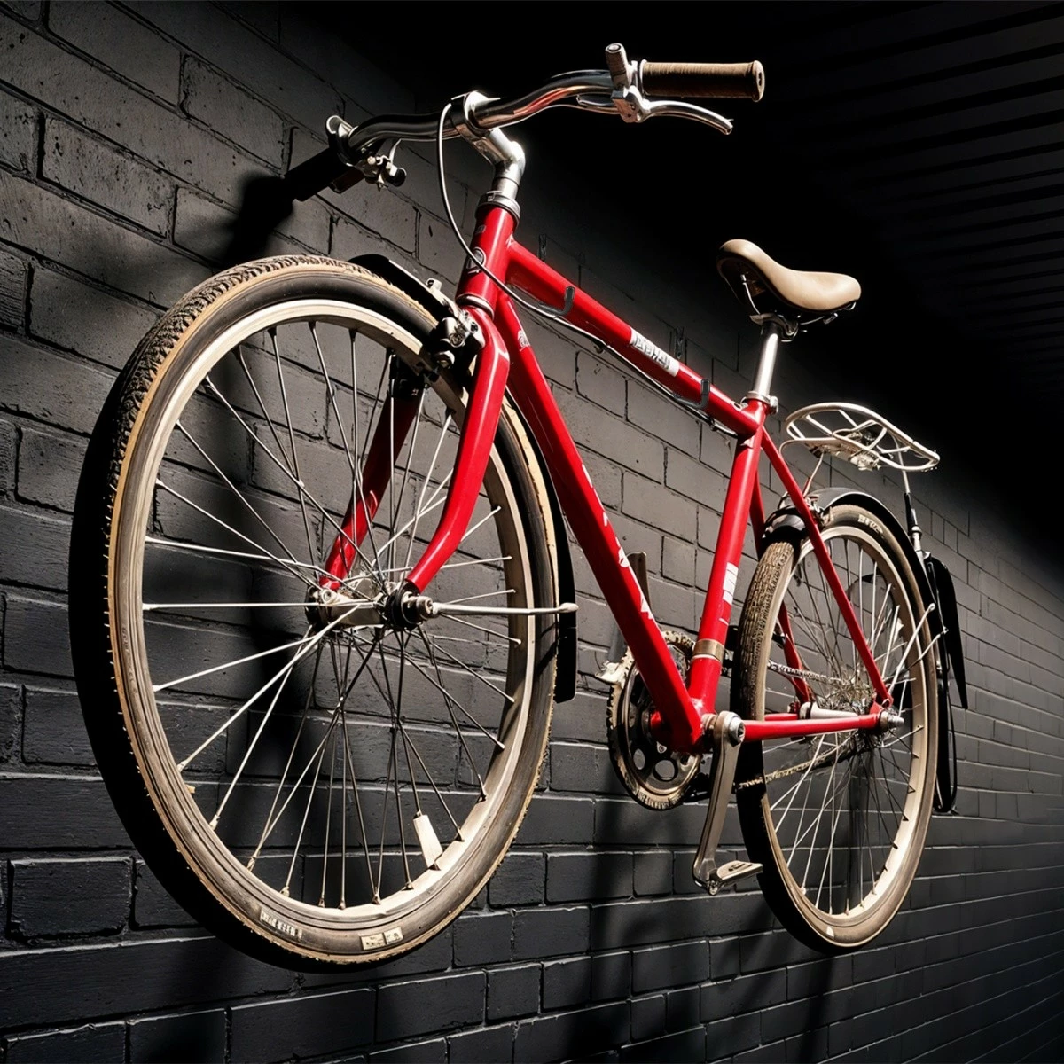 Stenski nosilec iz jekla Maclean MC-489, set 2 kosov, črn, max 22 kg