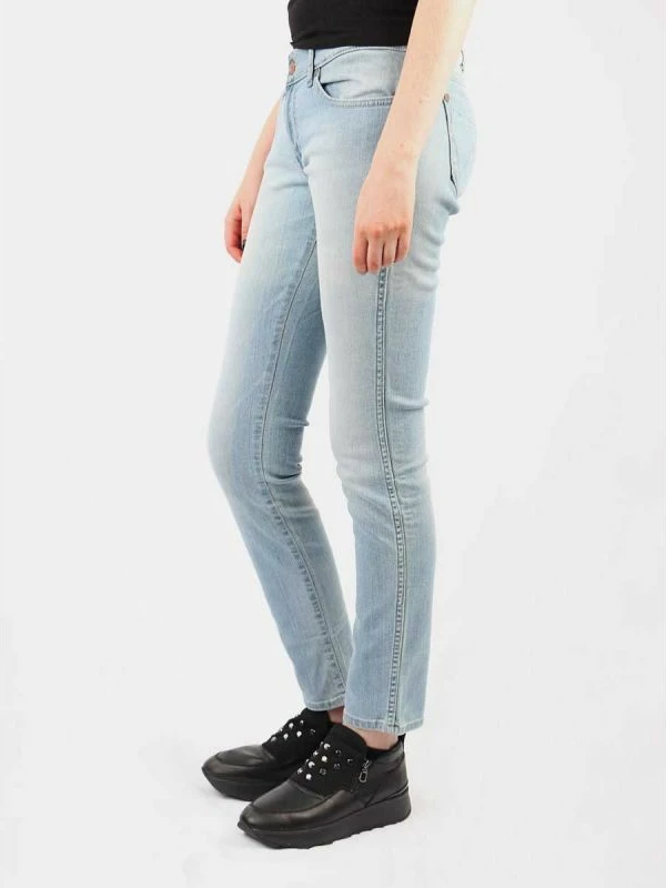 Denim hlače Hailey Sunfaded za ženske, Wrangler, modre