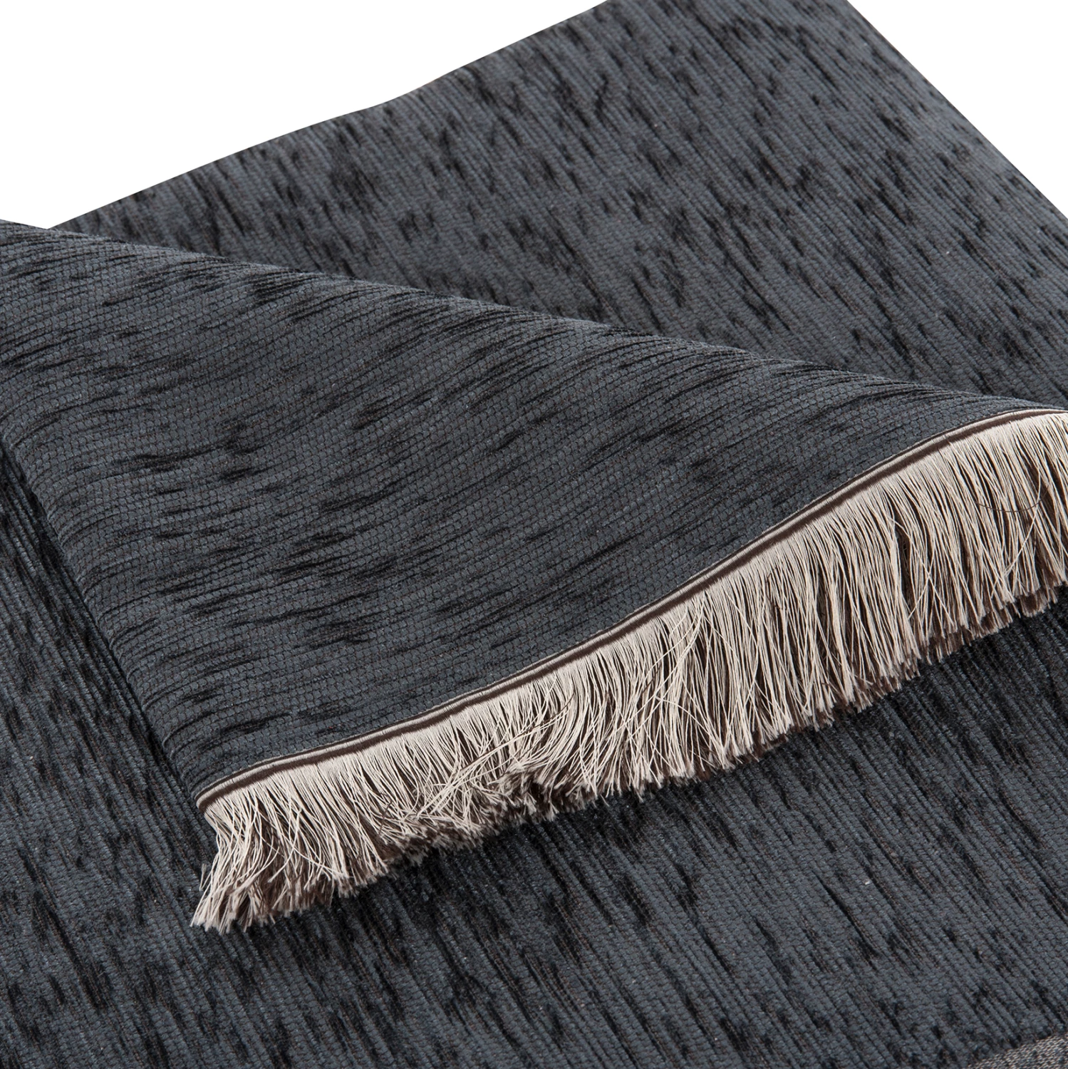 Prevleka za kavč z resicami DREAMTOPIA FH12165.09 v mornarsko modri barvi 295x170 cm