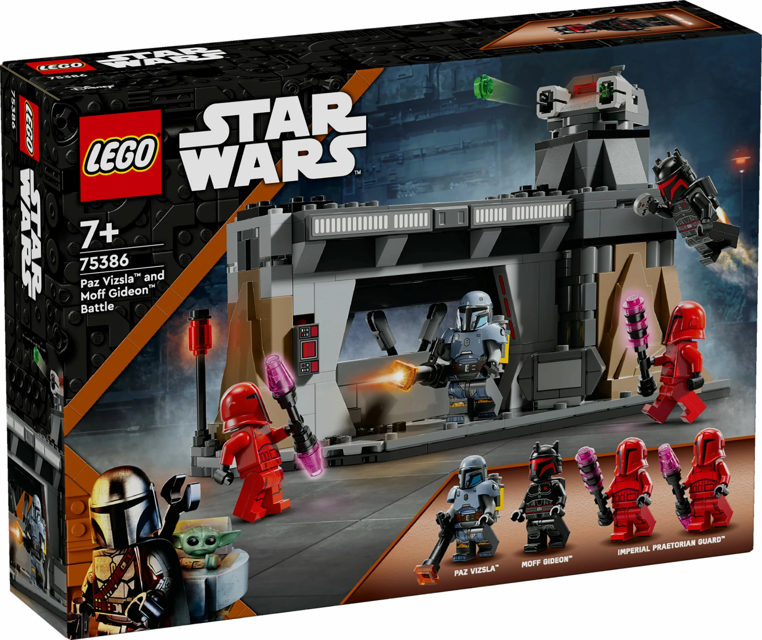 Set za igranje duela Paz Vizsla in Moff Gideon LEGO Star Wars 75386