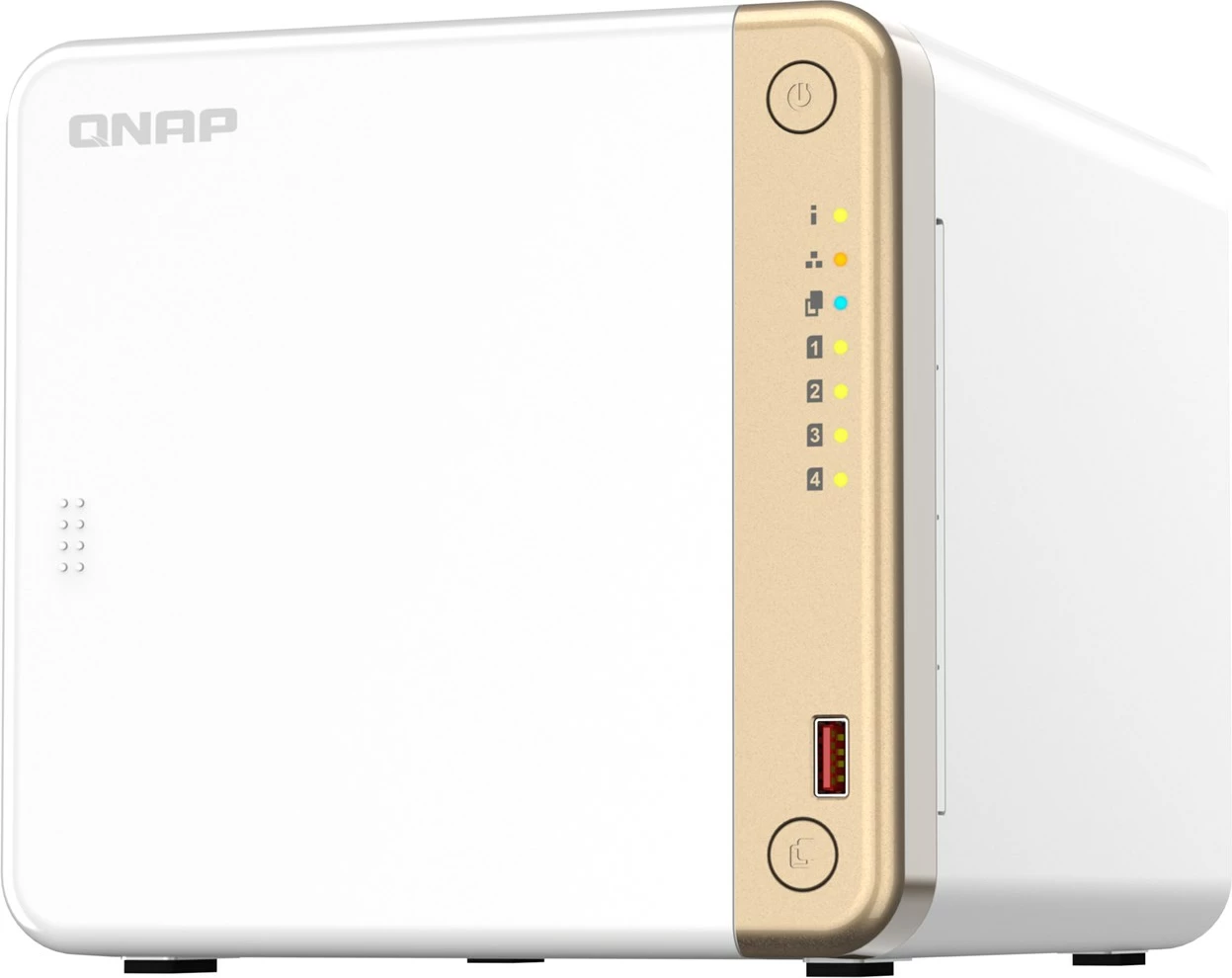 NAS ohišje QNAP TS-462-4G, Intel Celeron N4505, 4 GB RAM DDR4, stolp, bela