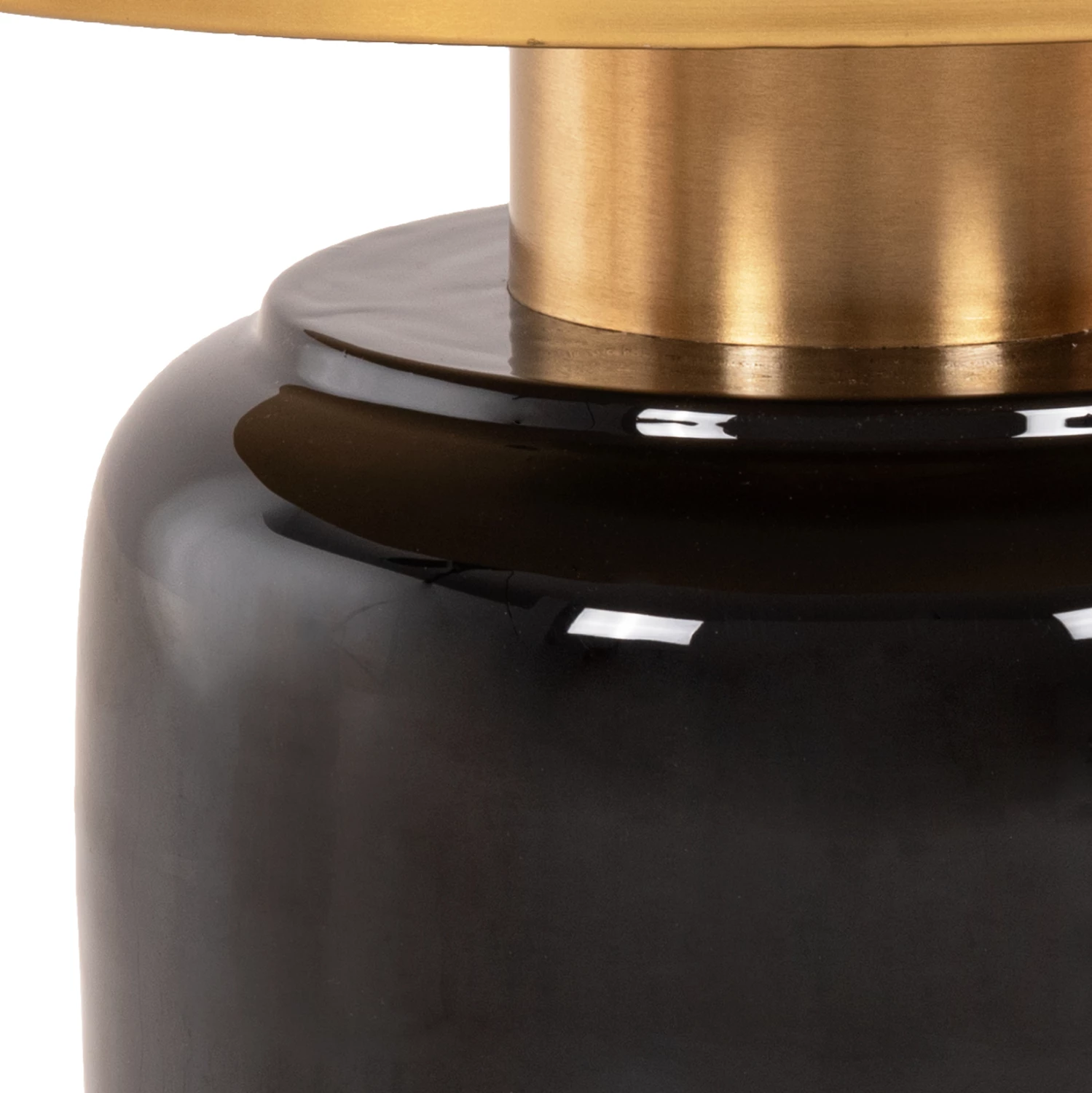 Pomožne mize 2 kosa FRYNX FH9662 kovinske v črni in zlati barvi Φ60 & Φ50,5 cm