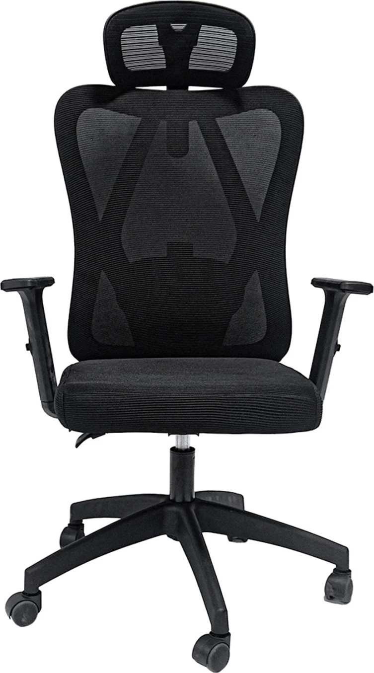 Pisaniški stol MEXER črna mreža-črna kovinska osnova-nylon okvir 60x49x130Hcm