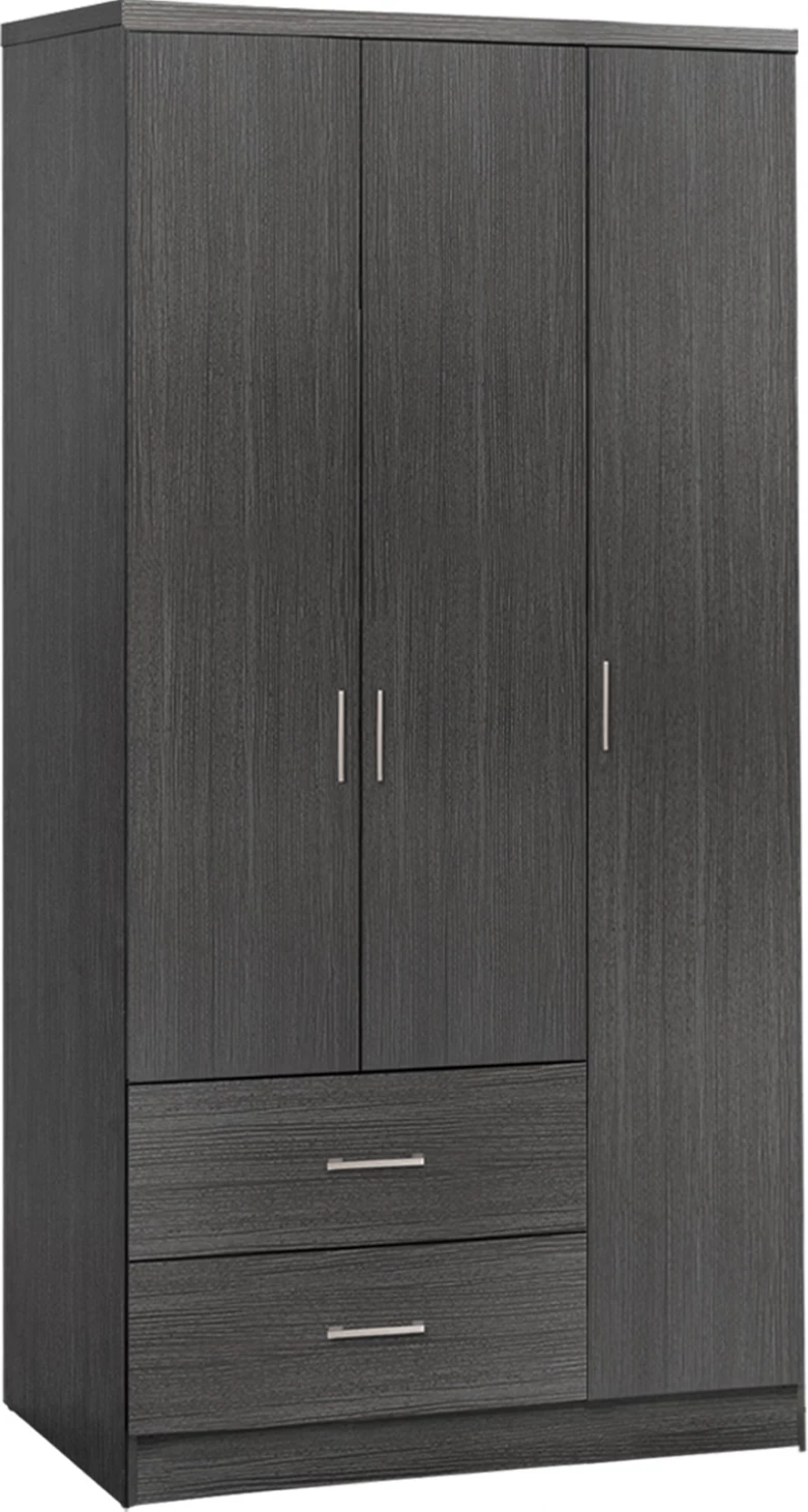Garderobna omara s 3 vrati in 2 predali FH340.01 Zebrano 89x42,5x181