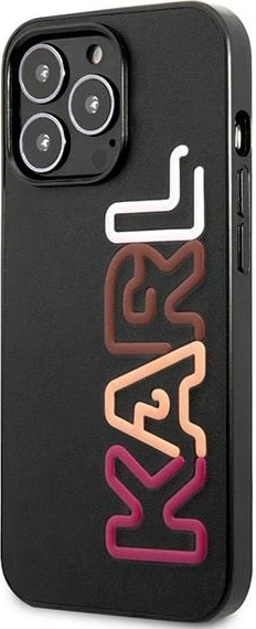 Trdi ovitek za iPhone 13/13 Pro, Karl Lagerfeld KLHCP13LPCOBK, Multipink, črn